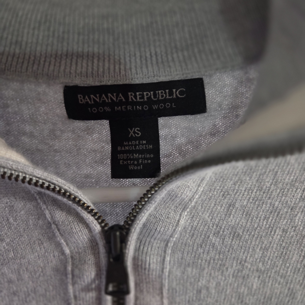 Banana Republic 100% Wool Half-Zip Sweater - Picture 4 of 4